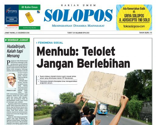 Solopos Hari Ini Jumat (23/12/2016)