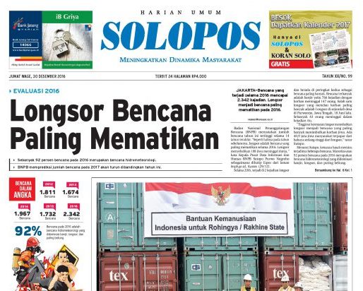 Solopos Hari Ini Jumat (30/12/2016)