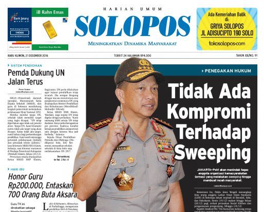 Solopos Hari Ini Rabu (21/12/2016)