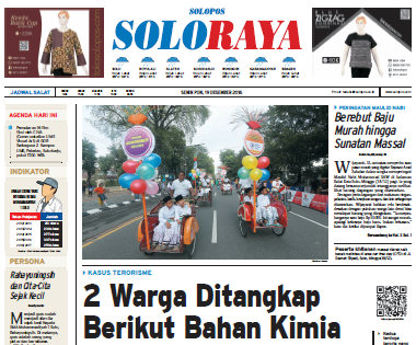 Soloraya Hari Ini Senin (19/12/2016)