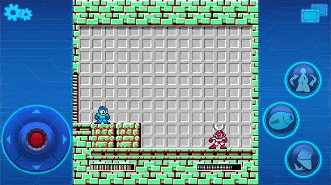 Tampilan game 8-bit Mega Man versi ponsel pintar (Capcom)