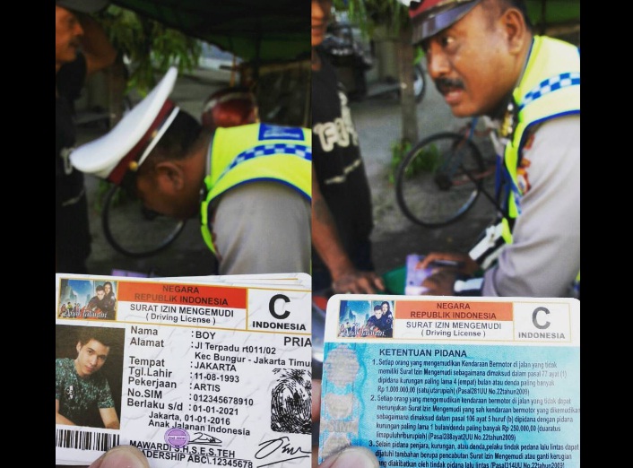 Kejadian di Makassar saat sopir bentor ditilang polisi. (Istimewa/Instagram/muhammadrezki36)
