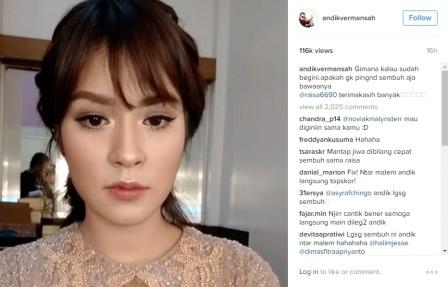 Video berisi dukungan dari Raisa (Instagram @andikvermansah)