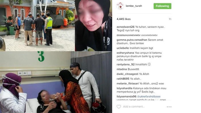 Foto yang diunggah akun gosip @lambeturah tentang penganiayaan adik Faldi Akhmad, Farah Dibba. (Istimewa/Instagram)
