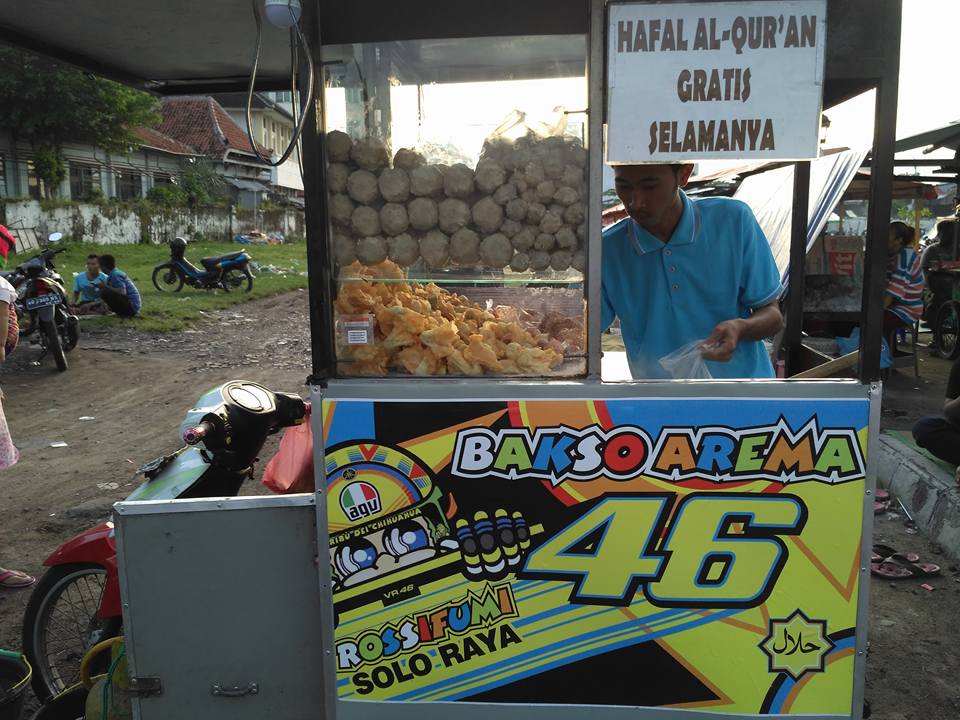 Bakso Arema 46 gratis bagi hafiz (Facebook)