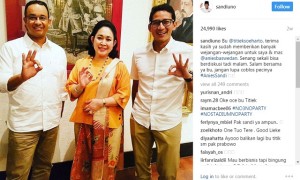 Titiek Soeharto dan Anies-Sandi (Instagram/@sandiuno)