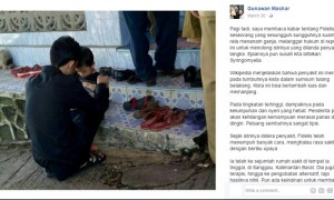 Fidelis Ari dan anaknya (Facebook/Gunawan Mashar/)