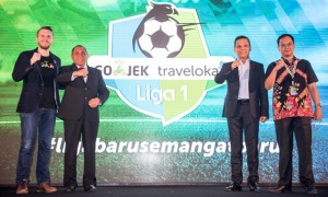 Peluncuran kompetisi Hojek Traveloka Liga 1 (ANTARA FOTO/M Agung Rajasa)
