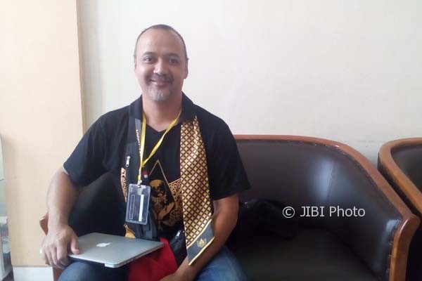 Thierry Timan, Ketua Persatuan Masyarakat Indonesia dan Keturunannya di Kaledonia Baru, di sela kegiatan Javanese Diaspora Event III. (Sawitra Mustika/JIBI/Harian Jogja)