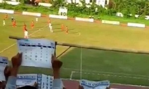 Laga antara PSIP Pemalang dan PSD Demak di Stadion Mochtar, Bojongbata, Kecamatan Pemalang, Kabupaten Pemalang, Jateng, Jumat (19/5/2017) sore. (Facebook.com-Sumber Imam Safii)