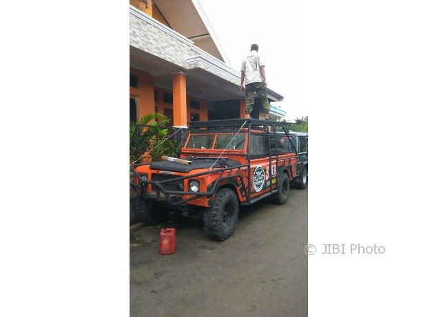 Salah satu mobil offroad yang disiapkan oleh komunitas offroad Soloraya untuk melayani jasa derek gratis bagi pemudik. (istimewa)
