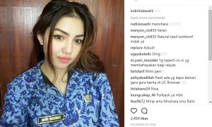 Foto Indri Indawati yang viral di medsos (Instagram @indriindawat1)