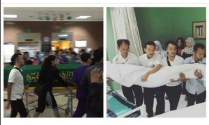 Foto Ruben Onsu mengiringi jenazah Julia Perez (Jupe). (Instagram/ratunyinyir)