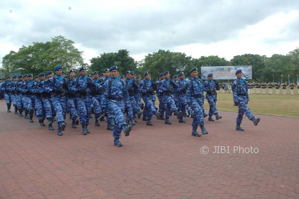 Upacara peringatan Hari Bhakti ke-70 TNI AU di AAU Jogja, Sabtu (29/7/2017). (Foto istimewa)