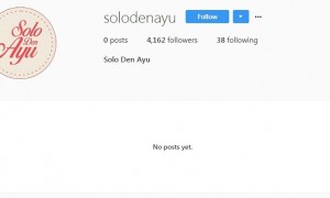 Akun Instagram Solo Den Ayu kosong (Instagram @solodenayu)