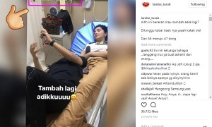 Aurel mengabarkan kehamilan Ashanty (Instagram @lambe_turah)