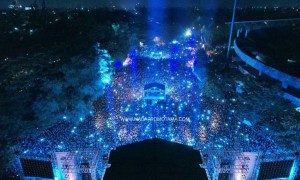 Foto drone suasana konser Noah di Manahan Solo, Sabtu (15/7/2017). (Istimewa/Dokumentasi PT Menara Kartika Buana)