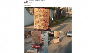 Kisah Unik warga Solo beri laporan soal judi online pakai kardus yang ditempel di punggung (Facebook)