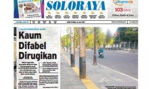 Halaman Soloraya Harian Umum Solopos edisi Rabu, 26 Juli 2017.