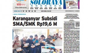 Halaman Soloraya Harian Umum Solopos edisi Sabtu, 29 Juli 2017.