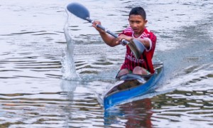 Atlet dayung yang disiapkan untuk Popnas XIV/2017 berlatih di Sungai Kalijajar, Bintoro, Demak, Jateng, Selasa (4/7/2017). (JIBI/Solopos/Antara/Aji Styawan)