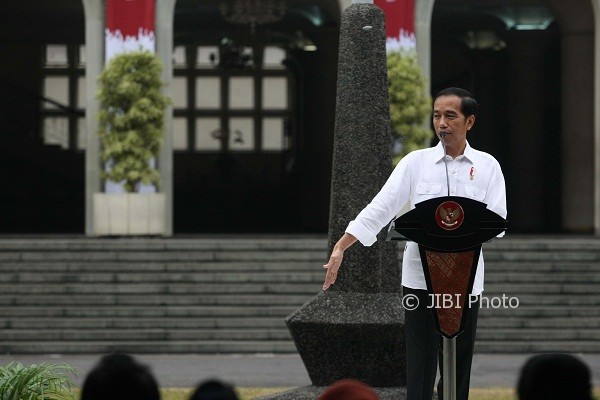 Presiden Joko Widodo saat menghadiri Kongres Pancasila IX dii Balairung Universitas Gadjah Mada (UGM) di Jalan Persatuan, Sleman, Sabtu (22/7/2017). (Gigih M. Hanafi/JIBI/Harian Jogja)