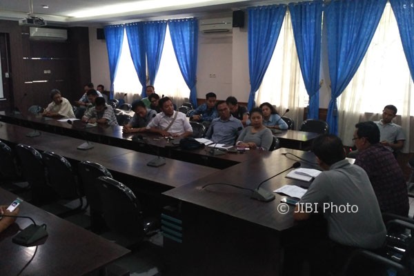 Paguyuban Pengemudi Online Jogja (PPOJ) di kantor Dishub DIY, Jumat (14/7/2017). (Arief Junianto/JIBI/Harian Jogja)