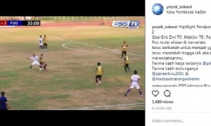 Potongan video pertandingan PSIS Semarang melawan Persipon Pontianak dan pernyataan Yoyok Sukawi di media sosial Instagram. (Instagram-@yoyok_sukawi)