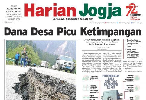 Harian Jogja edisi Kamis (10/8/2017)