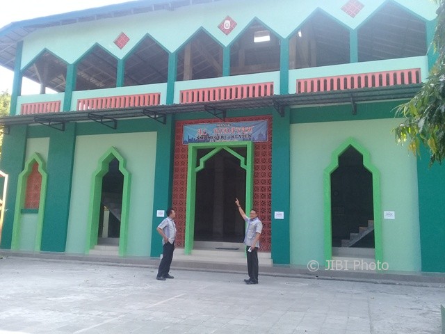 Masjid di SMPN 4 Klaten dibangun menggunakan dana infak dari siswa. Foto diambil Kamis (10/8/2017). (Taufiq Sidik Prakoso/JIBI/Solopos)