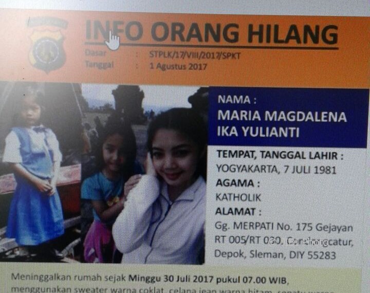 Ibu dan dua anak dilaporkan hilang. (Ist)