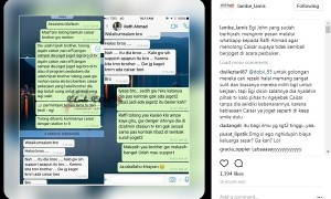 Capture percakapan Egi John dan Raffi Ahmad. (Instagram/@lambe_lamis)