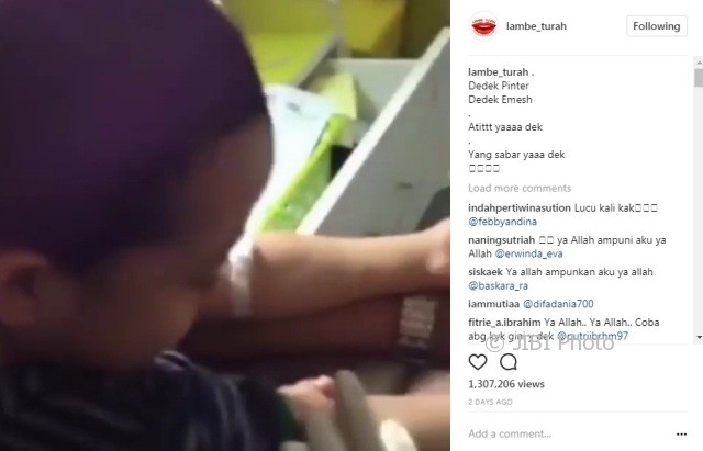 Ekspresi si bocah yang ketakutan saat disuntik (Instagram @lambe_turah)