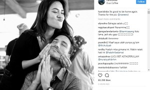 Foto Raisa dan Hamish Daud saat melepas rindu (Instagram @hamishdw)