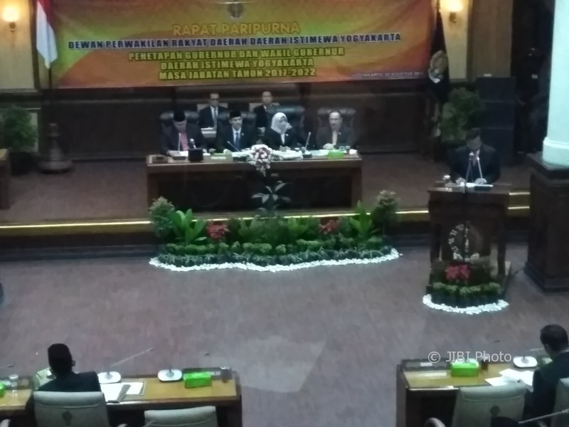 Rapat Paripurna Penetapan Calon Gubernur dan Wakil Gubernur DIY di Gedung DPRD DIY, Rabu (2/8/2017). (JIBI/Harian Jogja/Arief Junianto)