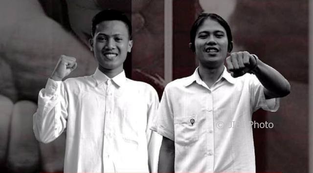 Julio Belnanda Harianda dan Harist Akhmad Muzaki. (Facebook.com-Kabinet Kolaborasi Karya)