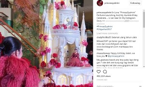 Kue ulang tahun Syahrini (Instagram @princessyahrini)