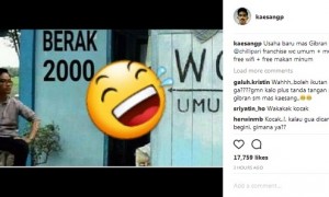Meme Gibran jadi pengusaha WC umum (Instagram @kaesangp)