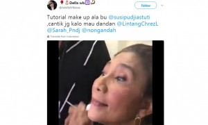 Menteri Susi Pudjiastuti mengaku jarang disebut cantik (Twitter)