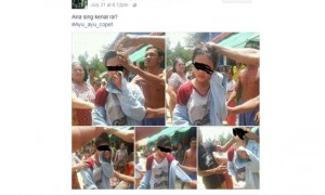 Perempuan pencopet dihakimi warga bikin warganet salah fokus (Facebook)