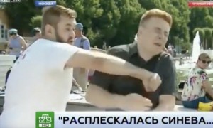 Reporter Rusia dipukul saat siaran langsung (Youtube)