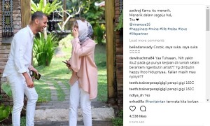 Rina Nose dengan Faraj Achmad (Instagram @zackraj)