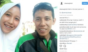 Salma Azahra bertemu ayahnya melalui aplikasi GrabBike (Instagram)
