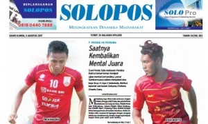 Halaman Depan Harian Umum Solopos edisi Kamis, 3 Agustus 2017.