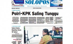 Halaman Depan Harian Umum Solopos edisi Selasa, 2 Agustus 2017.
