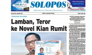 Halaman Depan Harian Umum Solopos edisi Selasa, 1 Agustus 2017.