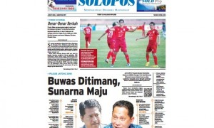 Halaman Depan Harian Umum Solopos edisi Jumat, 4 Agustus 2017.