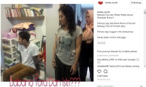 Tora Sudiro dan istrinya diamankan polisi (Instagram @lambe_turah)