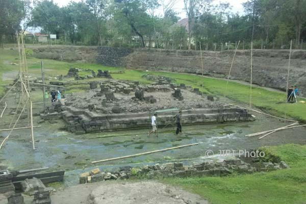 Proses pemugaran Candi Kedulan akan dikerjakan selama 4 bulan sebagai upaya mengembalikan bentuk asli bangunan, Minggu (6/8/2017). (Sekar Langit Nariswari/JIBI/Harian Jogja)