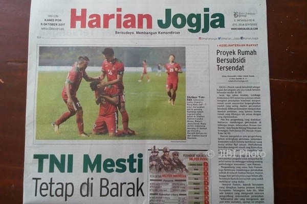 Harian Jogja edisi Kamis (5/10/2017)
